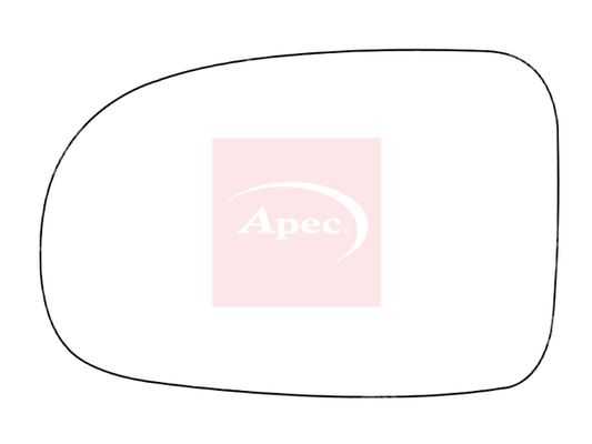 APEC Replacement Stick-On Standard Vehicle Mirror Glass LHS