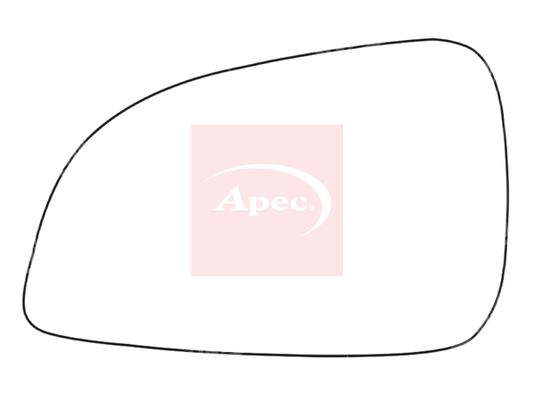 APEC Replacement Stick-On Standard Vehicle Mirror Glass LHS