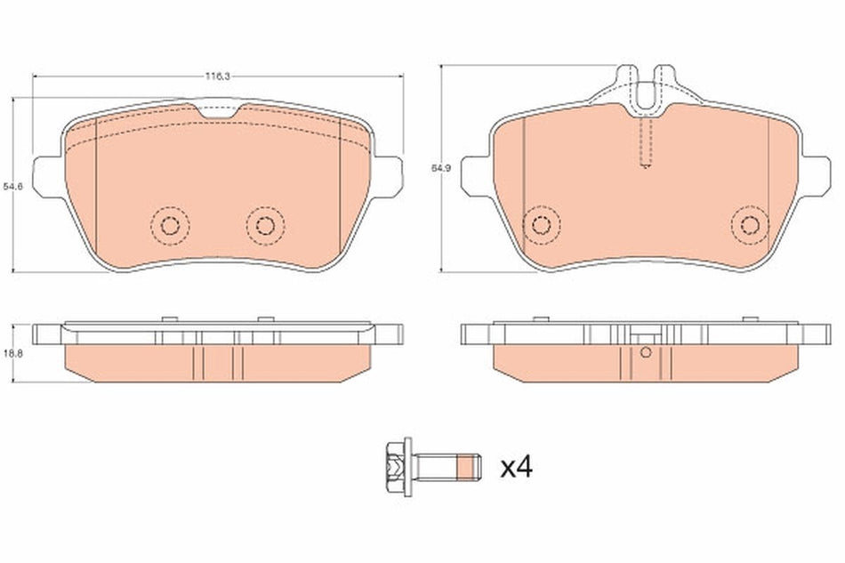 Brake Pad Set, disc brake - GDB2014