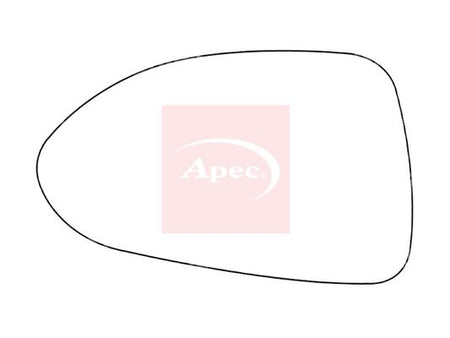 APEC Replacement Stick-On Standard Vehicle Mirror Glass LHS