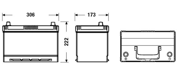 Exide EFB Battery  - 12 V - 95Ah - 800CCA