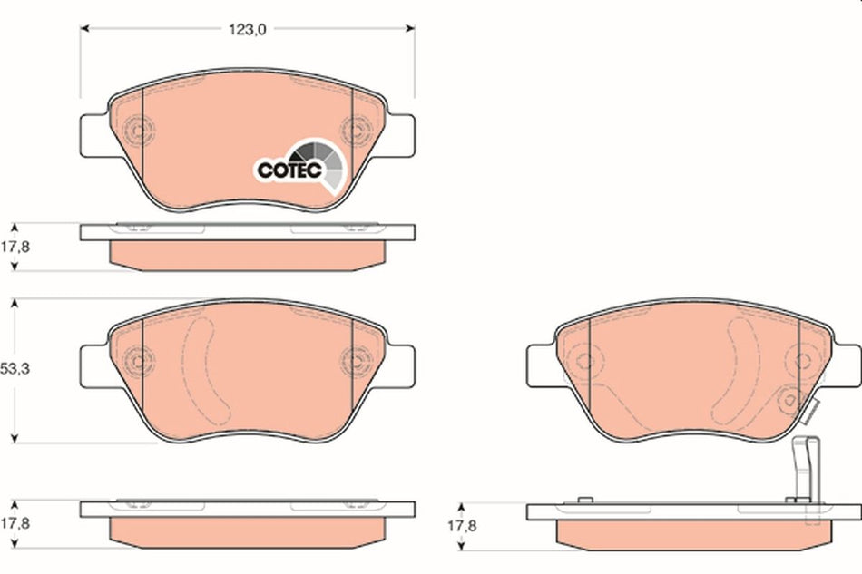 Brake Pad Set, disc brake - GDB1700