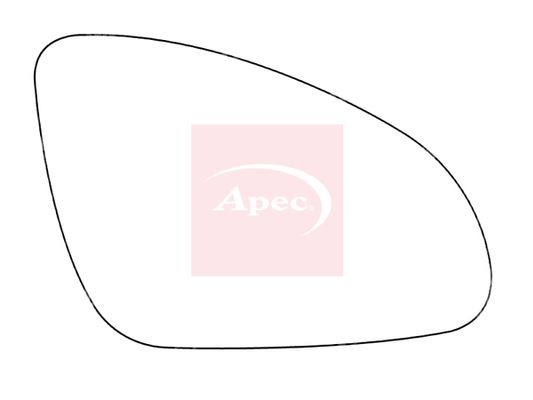 APEC Replacement Stick-On Standard Vehicle Mirror Glass RHS