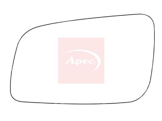 APEC Replacement Stick-On Standard Vehicle Mirror Glass LHS