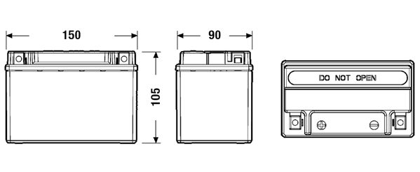 Exide Auxiliary Battery  - 12 V - 9Ah - 120CCA