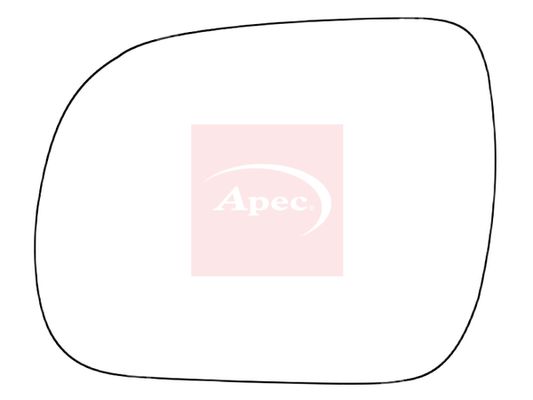 APEC Replacement Stick-On Standard Vehicle Mirror Glass LHS