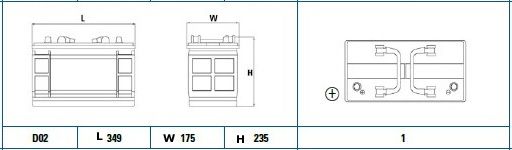 Exide Conventional Battery  - 12 V - 110Ah - 750CCA