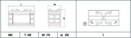 Exide Conventional Battery  - 12 V - 110Ah - 750CCA