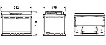Exide Conventional Battery  - 12 V - 64Ah - 640CCA