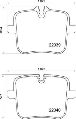 Brake Pad Set, disc brake - P 06 109