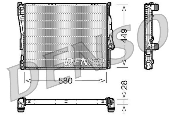 Radiator, engine cooling - DRM05069