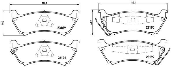 Brake Pad Set, disc brake - P 50 040