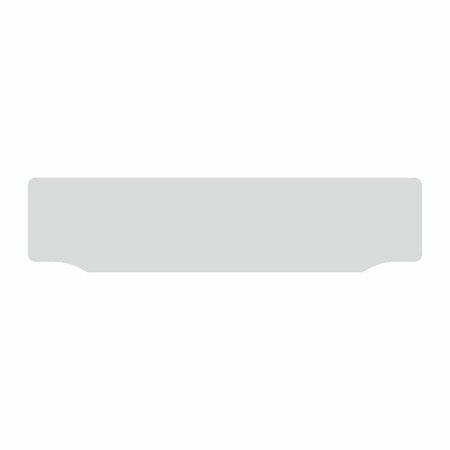 Car lipped oblong Nikkalite white reflective: 520 x 125mm (20 pack)