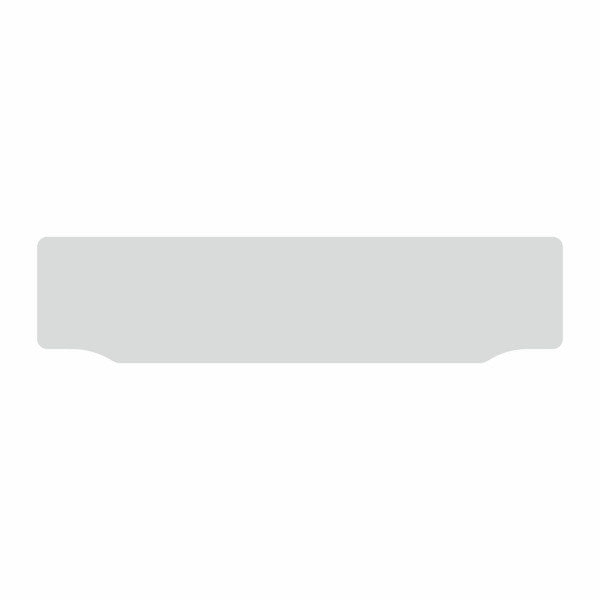 Car lipped oblong Nikkalite white reflective: 520 x 125mm (20 pack)