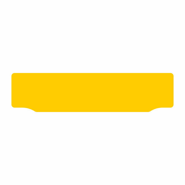 Car lipped oblong Nikkalite yellow reflective: 520 x 125mm (20 pack)