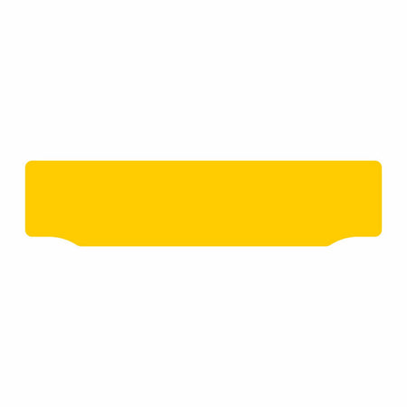 Car lipped oblong Nikkalite yellow reflective: 520 x 125mm (20 pack)