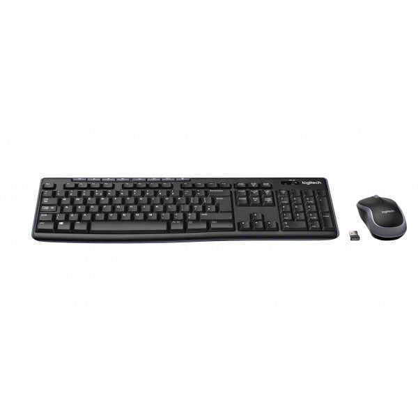 Wireless Keyboard & Mouse Desk Set - Black