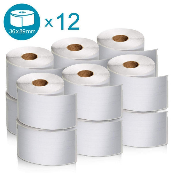 Dymo Thermal Printing Address Labels - 36 x 89mm - 12 Rolls