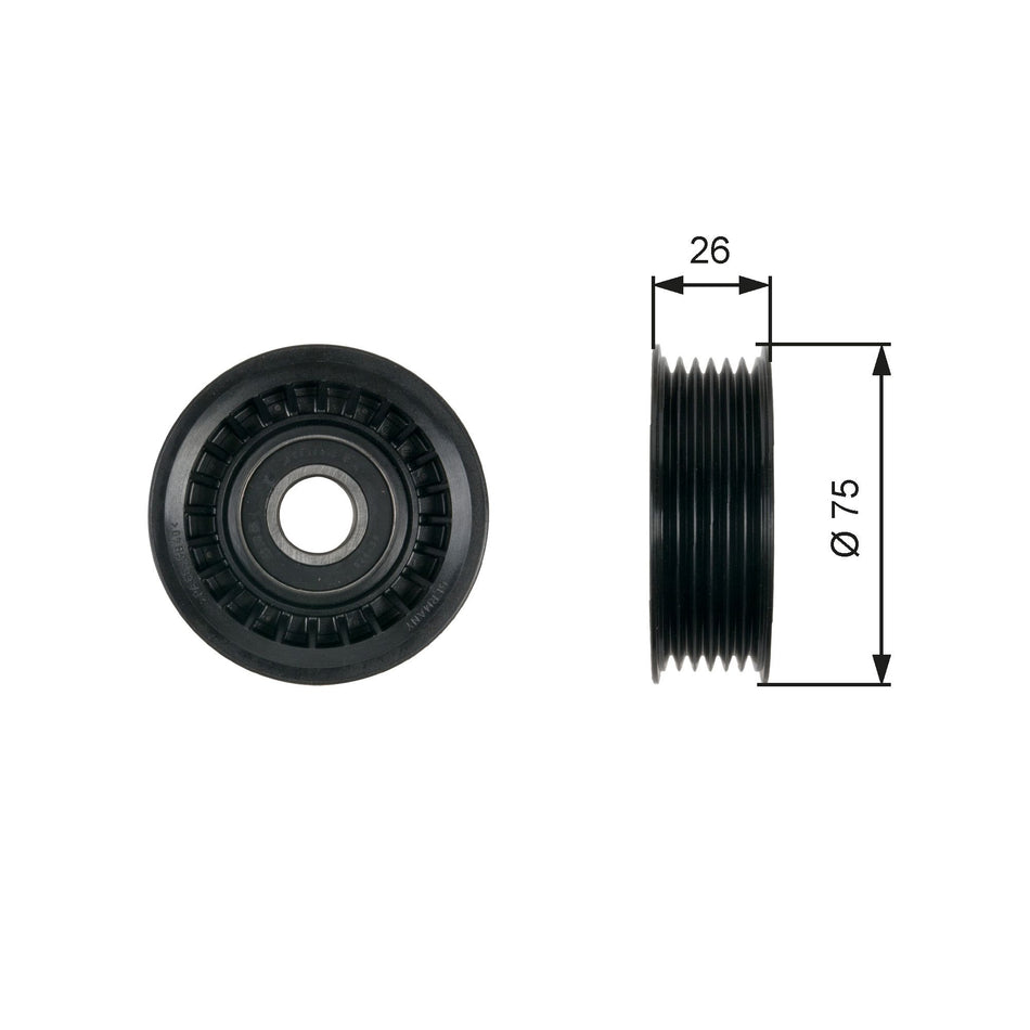 Deflection/Guide Pulley, V-ribbed belt - T36476