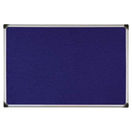 Aluminium Framed Fabric Notice Board - Blue - 900 x 1200mm