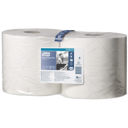 2 Ply Premium Wiping Paper Plus - White - 2 x 255m Combi Rolls