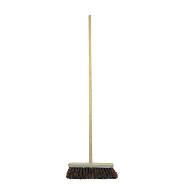 Soft Bristle Wooden Broom Head & Handle - 12in.