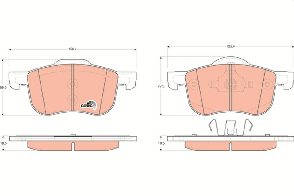 Brake Pad Set, disc brake - GDB1388