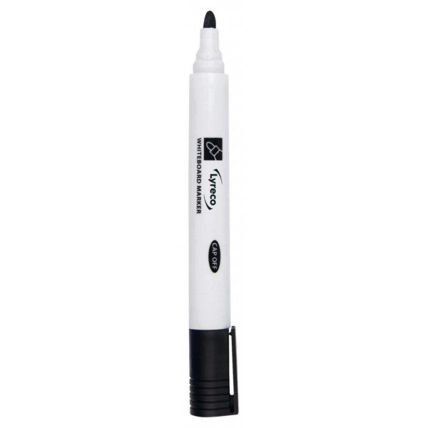 Bullet Tip Whiteboard Markers - Black - Box of 10