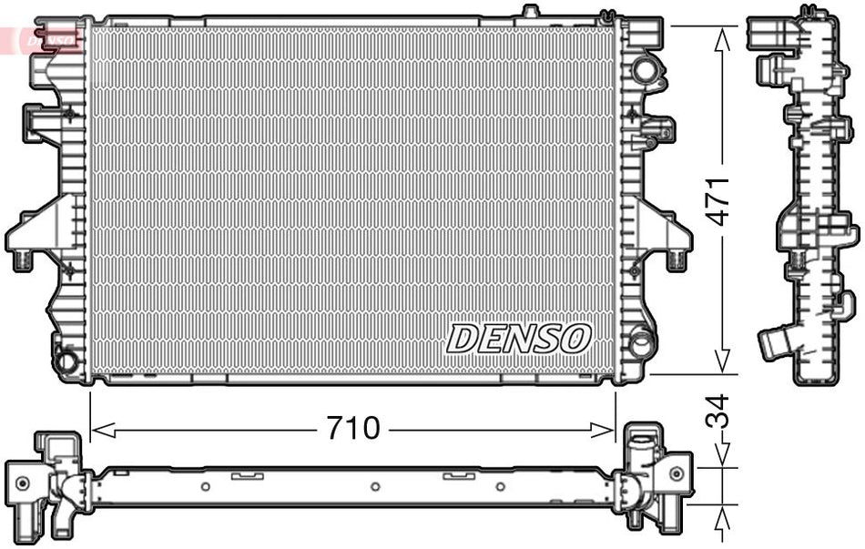 Radiator, engine cooling - DRM32040