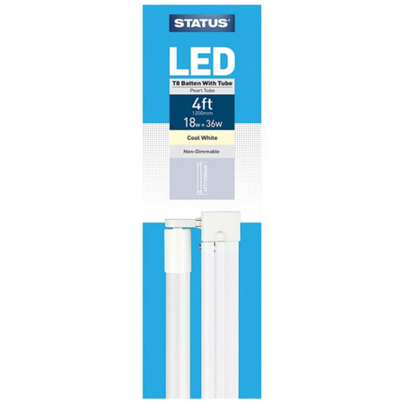 LED T8 Tube Bulb with Batten Fitting - 1200mm - 18W - 1500 Lumen