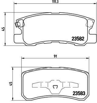 Brake Pad Set, disc brake - P 54 031