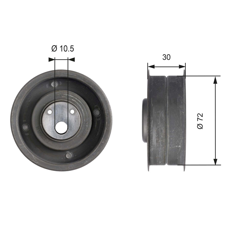 Tensioner Pulley, timing belt - T41080
