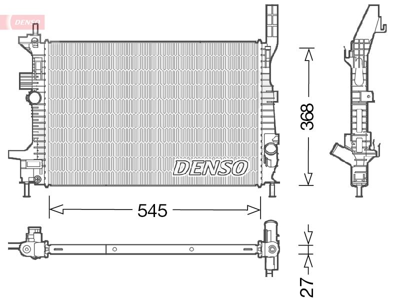 Radiator, engine cooling - DRM10028