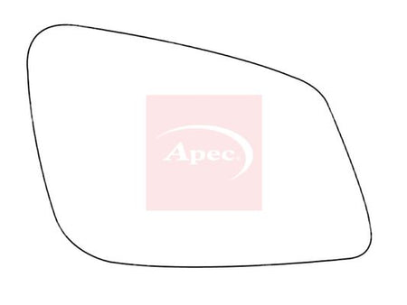 APEC Replacement Stick-On Standard Vehicle Mirror Glass RHS