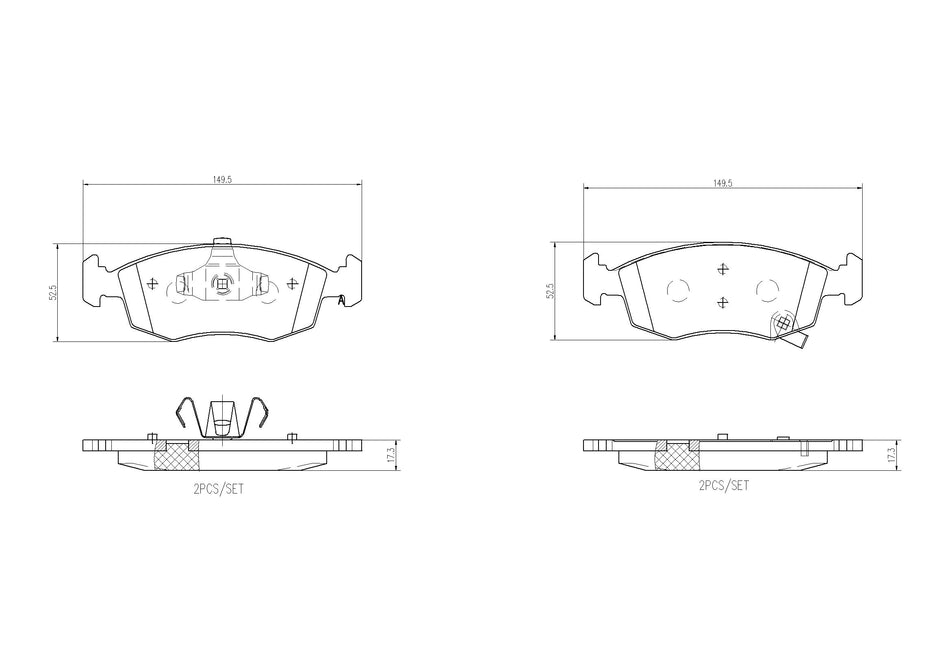 Brake Pad Set, disc brake - P 11 031
