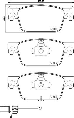 Brake Pad Set, disc brake - P 85 153