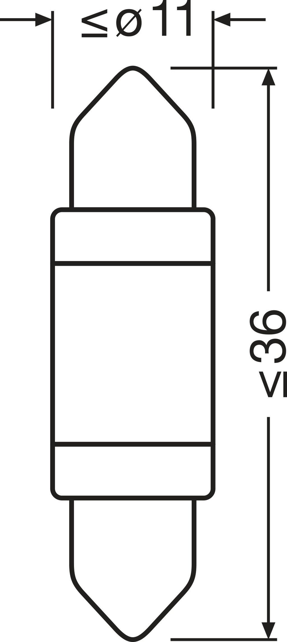 Bulb, interior light - 6418DWP-1BL
