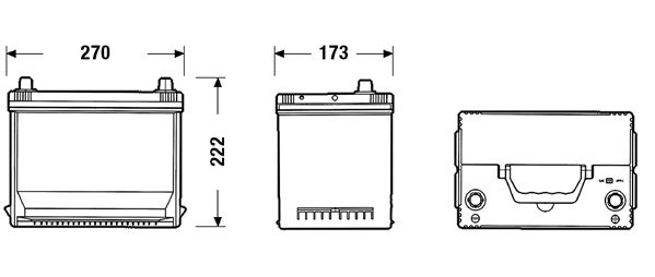 Exide Conventional Battery  - 12 V - 75Ah - 630CCA
