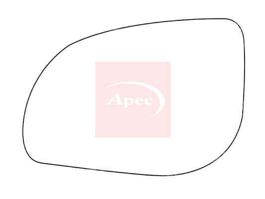 APEC Replacement Stick-On Standard Vehicle Mirror Glass LHS