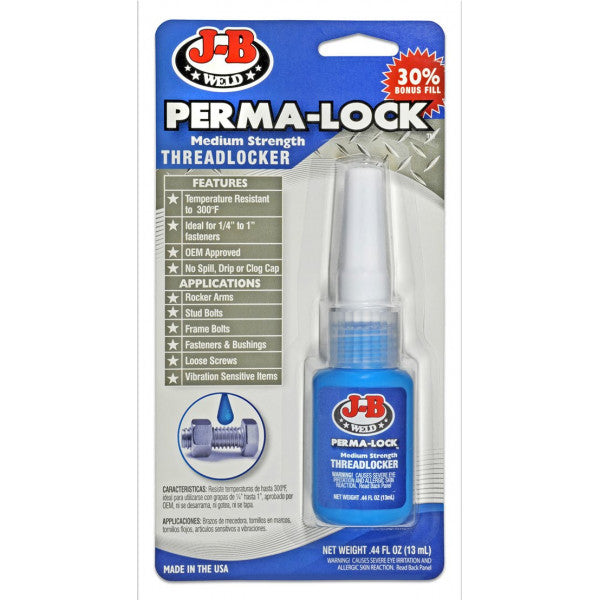 J-B Weld Perma-Lock Medium Strength Threadlocker - 13ml