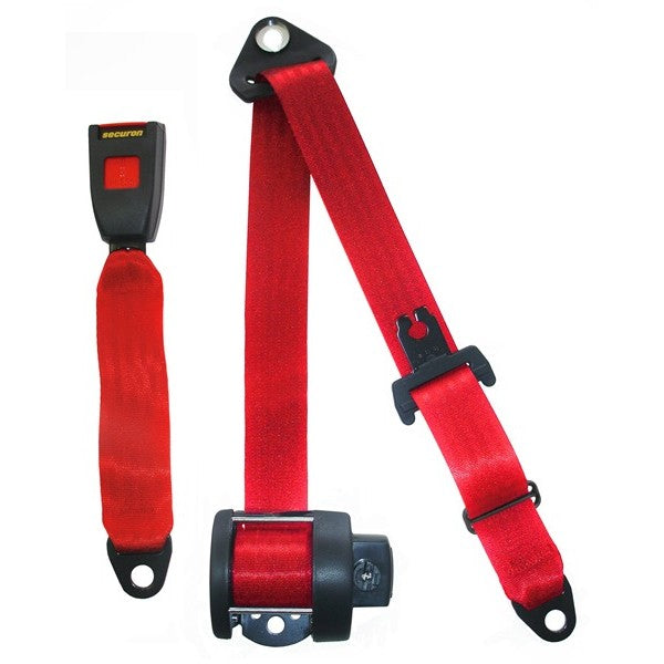 Seat Belt - Auto Lap & Diagonal - Red