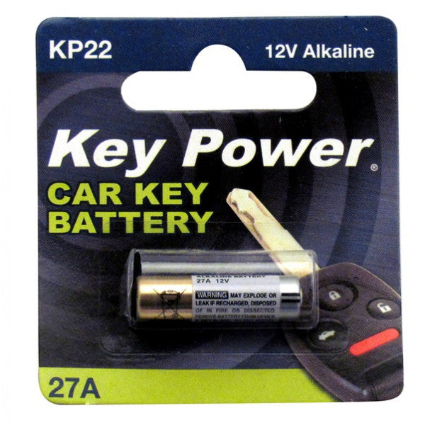 Key Power Coin Cell Battery 27A - Alkaline 12V - Box of 10