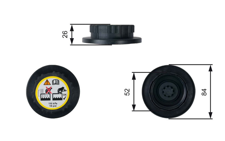 Cap, coolant tank - RC246