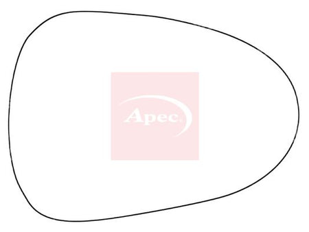 APEC Replacement Stick-On Standard Vehicle Mirror Glass RHS