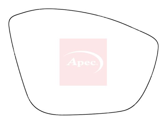 APEC Replacement Stick-On Standard Vehicle Mirror Glass RHS