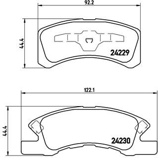 Brake Pad Set, disc brake - P 16 011