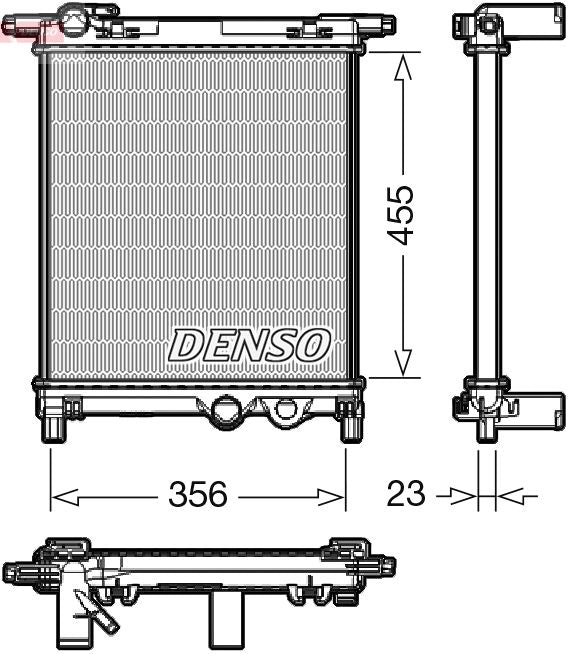 Radiator, engine cooling - DRM32036