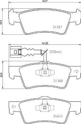 Brake Pad Set, disc brake - P 85 163