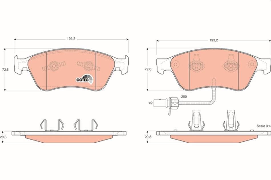 Brake Pad Set, disc brake - GDB1553