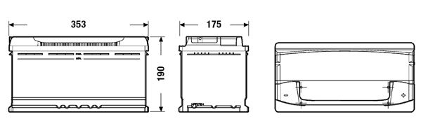 Exide Conventional Battery  - 12 V - 100Ah - 900CCA